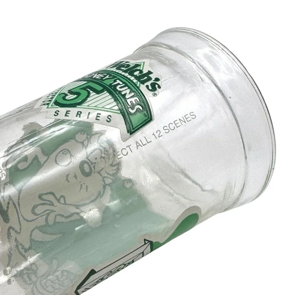 Welch's 1994 Looney Tunes Collector Series Glass Taz Character Green Vintage 90s